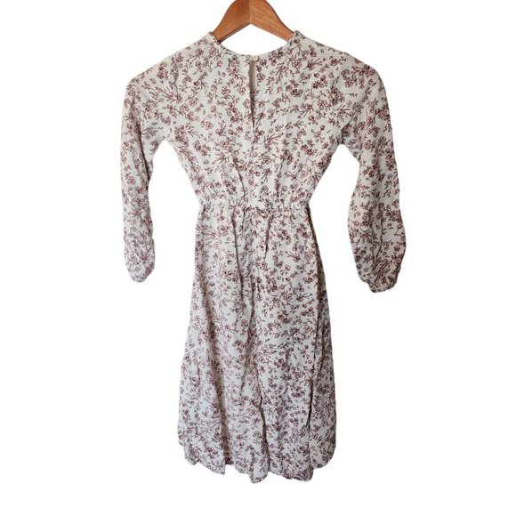 Art Class M Medium 7 8 Romper Dress Floral Long Sleeve Kids Girl Retro Look - Picture 7 of 10